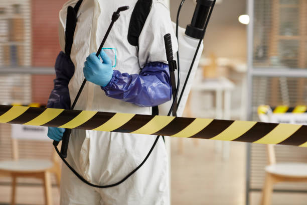 Professional Sewage Cleanup technician working in Myton, UT